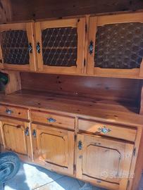 credenza doppio corpo tutta in massello