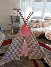 Tenda bambini con aste in legno Montessori