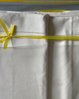 Vintage: Lenzuolo federe in misto Lino 