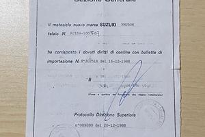 Libretto suzuki rm250k