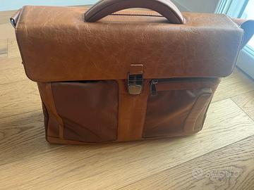 Borsa Piquadro pelle e tessuto