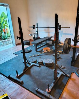 Rack porta bilanciere manubri e dischi