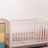 Culla Bianca neonato + materasso come nuovo memory