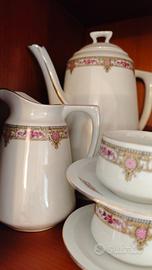 Set da thè in ceramica floreale