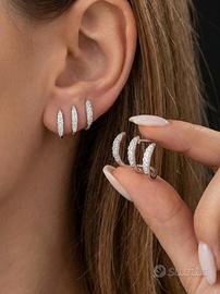 Orecchini Donna Effetto Piercing Anallergici