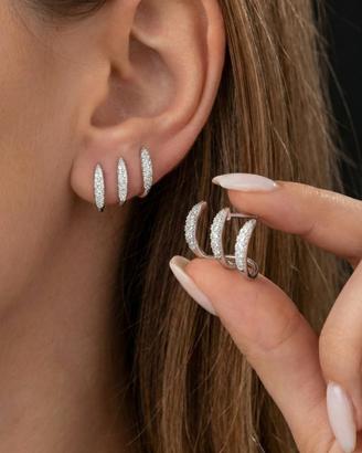 Orecchini Donna Effetto Piercing Anallergici