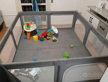 Box +tappeto da gioco per bambini 180 x 200 cm