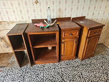 pensili e mobiletti da cucina in legno massello