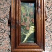 Serie quadretti con fiori secchi cornici legno