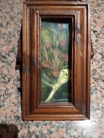 Serie quadretti con fiori secchi cornici legno
