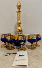 Set liquore murano lavorazione tre fuochi N. Gigli