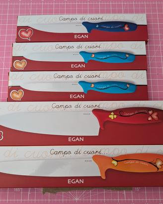 Set 5 coltelli EGAN Campo di Cuori – nuovi