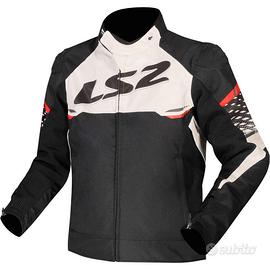 Giubbotto Moto LS2 APEX MAN Nero Bianco Rosso