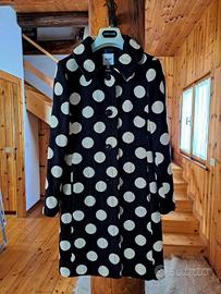 cappotto moschino jeans a pois giganti