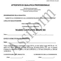 Attestato rec ex sab