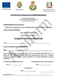 Attestato rec ex sab