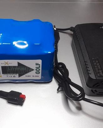 Batteria +caricabatterie per golf caddy powerbug