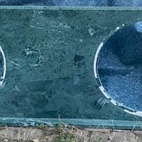 Piano lavabo 180 x 60 marmo + 2 lavabo