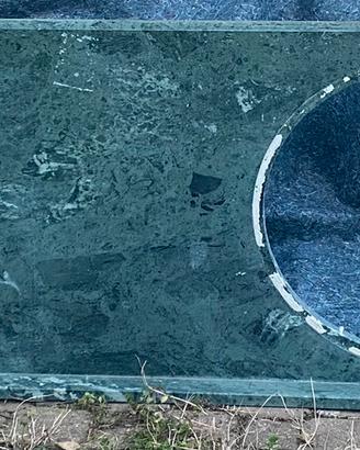 Piano lavabo 180 x 60 marmo + 2 lavabo