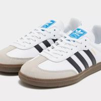 Sneakers Adidas Samba OG ragazza pelle bianco nero
