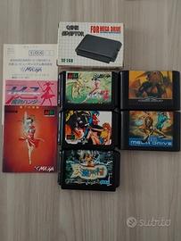 5 carttucce originali mega drive  