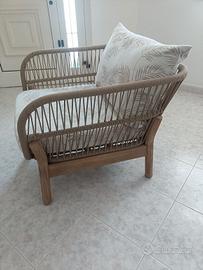 POLTRONA in legno e corda 