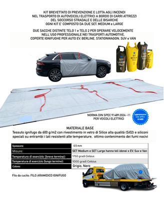 Coperta certificata per auto elettriche o ibride