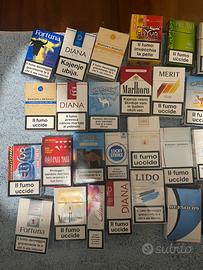 Pacchetti sigarette vuoti per collezione