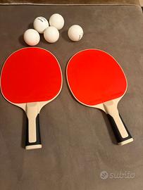 2 padel di pingong e 5 palline 