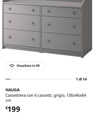 cassettiera hauga IKEA 