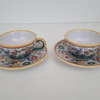 Ceramica Deruta 2 tazze da te the e 2 piattini