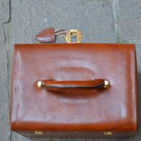 Beauty case Vintage da Viaggio in pelle anni 60