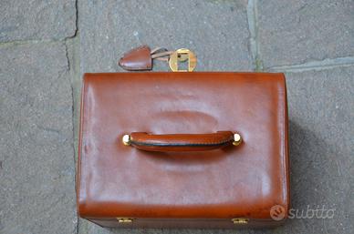 Beauty case Vintage da Viaggio in pelle anni 60