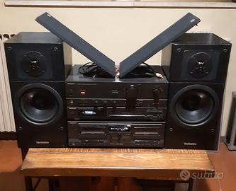 Impianto audio technics per dj casse amplificatore
