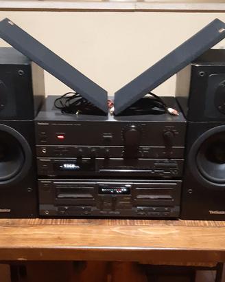 Impianto audio technics per dj casse amplificatore