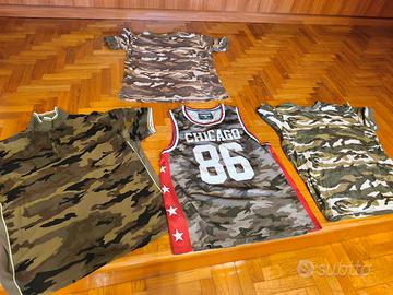 4 capi abbigliamento mimetico