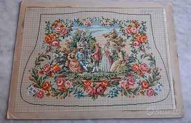 Schema ricamo dipinto a mano vintage