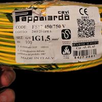 Rotoli cavo elettrico unipolare 1.5 mm2