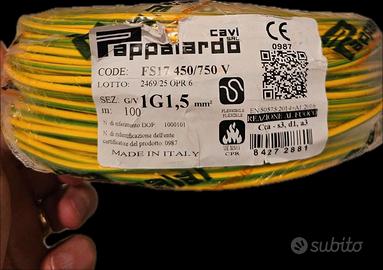 Rotoli cavo elettrico unipolare 1.5 mm2