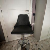 5 sgabelli da cucina acciaio ed ecopelle