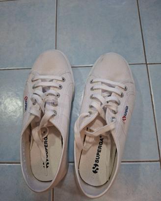 Superga donna platform 37 bianche