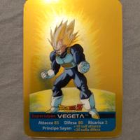 Lamincard Vegeta SSJ 2 versione oro, dragon ball z