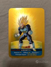Lamincard Vegeta SSJ 2 versione oro, dragon ball z