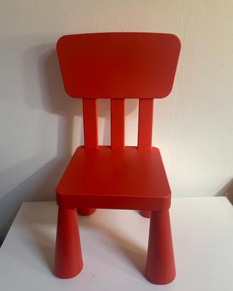 Sedia ikea bambini rossa