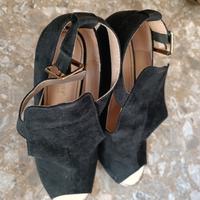 scarpe nere scamosciata alte 