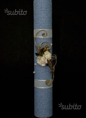 Tubo portapergamena celeste