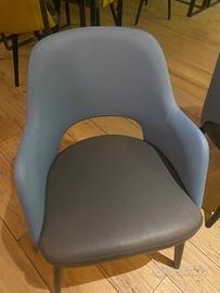 sedie, poltroncine pelle nuove