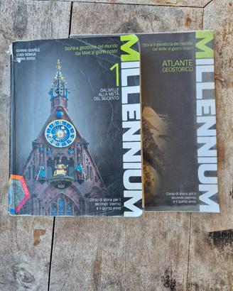 Libro scolastico Millennium 1 con atlante