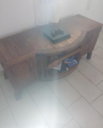 panche e porta TV Wester in legno 