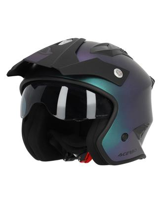 CASCO JET ARIA 22-06 ACERBIS verde cangiante